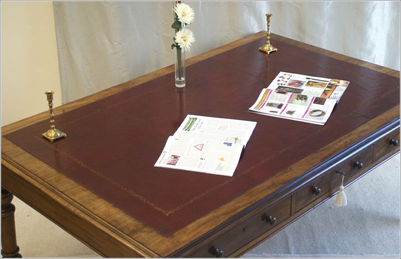 3047-Large-Antique-Six-Drawer-Mahogany-Library Table (3)